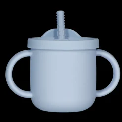 Drinkbeker met rietje - Blauw