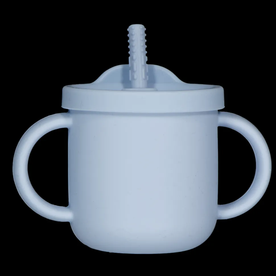 Drinkbeker met rietje - Blauw