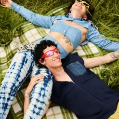 Top met capuchon - Blauw